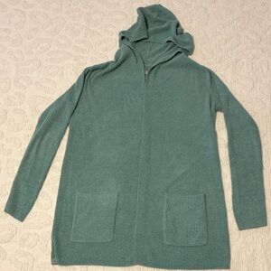 Barefoot Dreams Cozy Chic Ultra Lite Cardigan with pockets Seafoam Size XS.